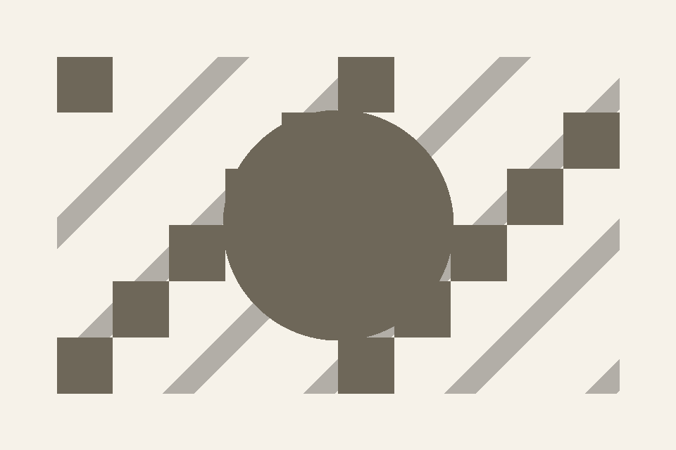 Abstract geometric shapes in an editorial colour palette.